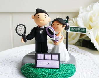 Custom Wedding Cake Topper- NYC couple