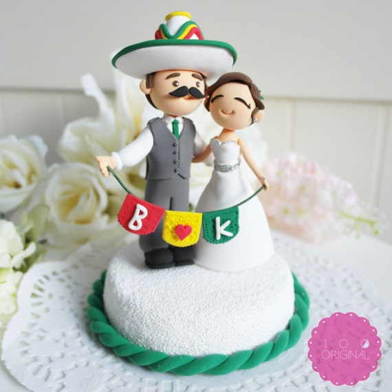 Custom Cake Topper Mexican Fiesta Theme Couple Etsy