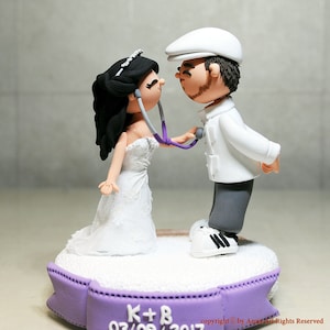 Aangepaste taarttopper - bruidstaarttopper met thema arts en kunstenaar