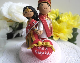 Custom Cake Topper- Indian traditional Wedding Theme
