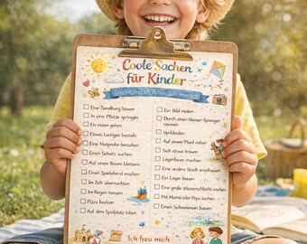 Cosas geniales para niños: lista de cosas que hacer | Actividades familiares | Lista de verificación para niños A4 | PDF imprimible