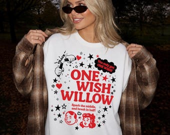 Comfort Colors® One Wish Willow Shirt, Obsession Movie Inspired, Gothic Horror Graphic Shirt, Thriller Movie Tee, Halloween Outfit