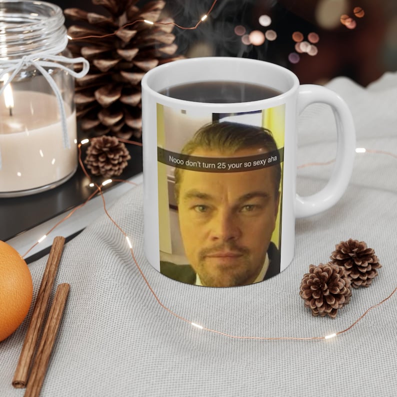 Leonardo Dicaprio Noo Don't Turn 25| Birthday Meme | Funny Mug Gift - Etsy
