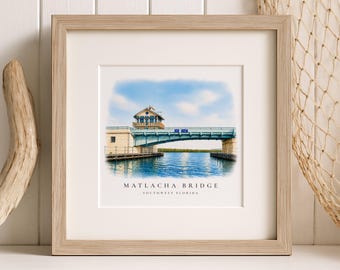 Matlacha Bridge Wall Art | Florida Coastal Print | Southwest Florida Decor | Waterfront Artwork