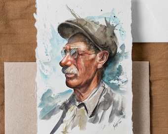 Handmade Watercolor Portrait – Custom Painting from Photos