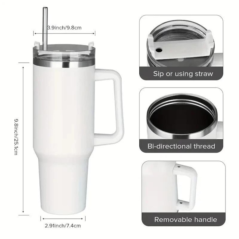 Vaso térmico de 1,1 litros (40 oz) para la Copa Mundial de Fútbol 2026, diseño de Stanley, taza de viaje aislante, regalo ideal para San Valentín, Día de la Madre o Navidad, acero inoxidable. imagen 5