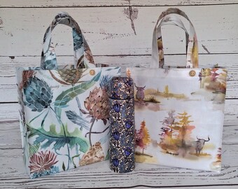 Shopping Bag - Matt Oilcloth Medium Sized Tote, Craft Bag