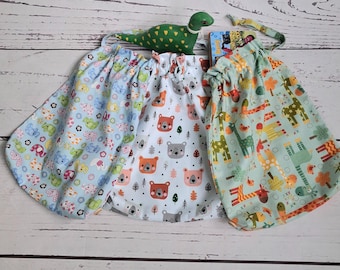 Baby/Kleinkind Stoff Spielzeug Tasche, Kordelzug Reisetasche für Bits & Bobs