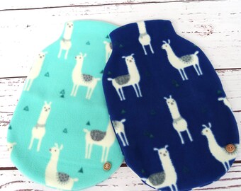 Polarfleece Wärmflaschenbezug - Llamas