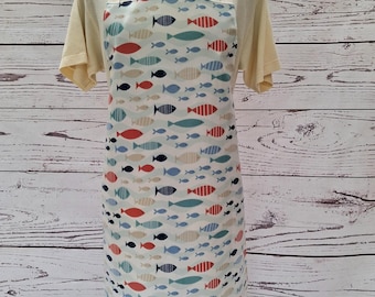 Fish Glossy Oilcloth Adult Apron