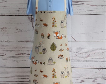 Glänzende PVC Kinderschürze - Waldtiere
