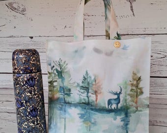 Shopping Tote - Matt Oilcloth Medium Sized , Craft Bag