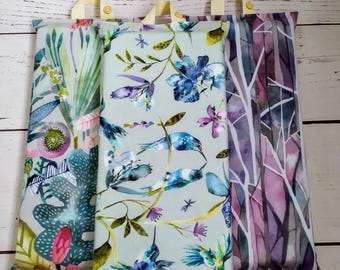 Oilcloth Garden or Household Kneeling Pad - Watercolour Seaweeds, Blue Hummingbirds or Birch Trees