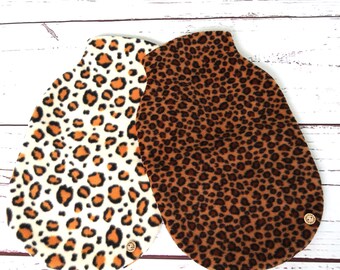 Wärmflaschenbezug aus Polarfleece mit Tiger Prints