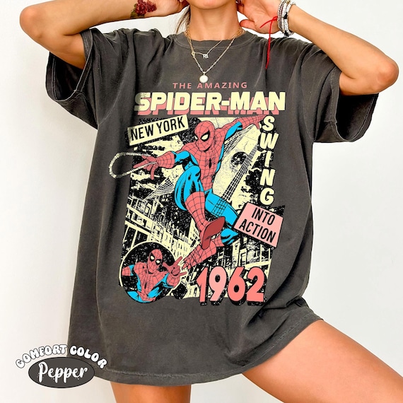 Comfort Colors Amazing Spider-Man Shirt, Retro Marvel Comics Cover Tee, Vintage SpiderMan Graphic, Disney Family Trip 2026 Outfit Gift