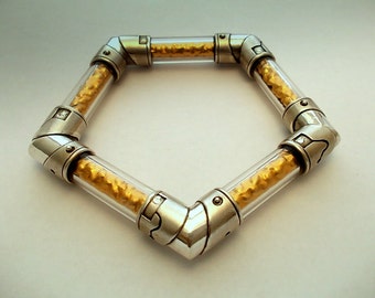 Pentagon  Bracelet.  Silver Art.