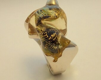 QUANTUM  LEAP  RING.Silver Art.