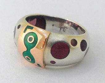 Bubbles  RING. On Sale. Silver Art.