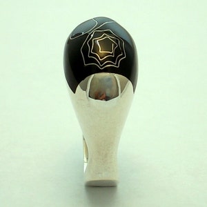 Black Rose Ring Silver Art. image 3