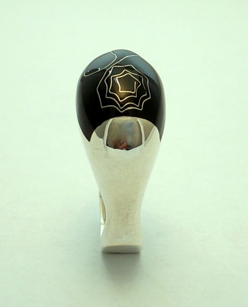 Black Rose Ring Silver Art. image 3