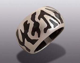 Zebra - SILVER  RING.