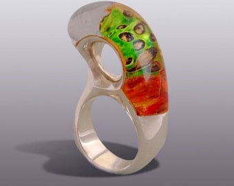 GENOME  RING.Silver Art.