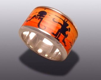 Creatures in sunset - SILVER  RING