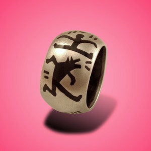 KEITH HARING RING. Silver Art. image 1