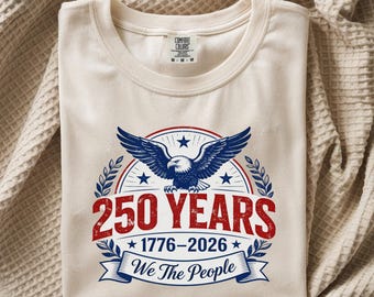 USA 250-jähriges Jubiläum Adler-Shirt, Comfort Colors® We The People T-Shirt, 1776-2026 Vaterländisches Geschenk, Vintage Unabhängigkeitstag Shirt