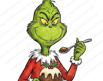14 wunderliche Grinch Weihnachten Clipart Bundle, inklusive Max Hund PNG!