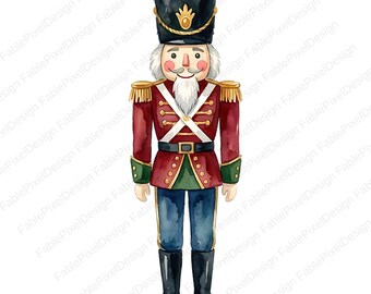20 PACK Klassische Nussknacker Clipart, Vintage Weihnachts-Bundle, Spielzeugsoldat PNG, Festliche Urlaub Kunst, digitaler Download