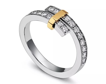 Petite Pave Diamond Pinky Ring, Diamond Cluster Pinky Ring, 18K Yellow Gold Pave Ring, Round Diamond Statement Ring, 5mm Gold Ring