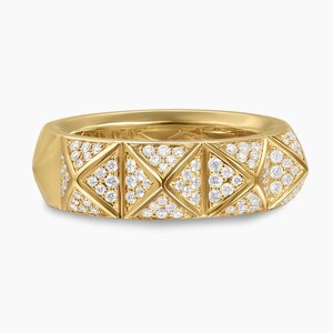 14K gouden Pyramid Eternity Ring, gouden spike ring, piramide ring, gouden stapelring, eenvoudige gouden ring, minimale sieraden, spike stud ring