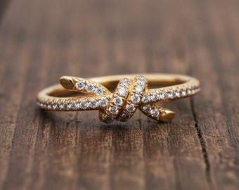 Petite Pave Diamond Pinky Ring, Diamond Cluster Pinky Ring, 18K Yellow Gold Pave Ring, Round Diamond Statement Ring, 5mm Gold Ring