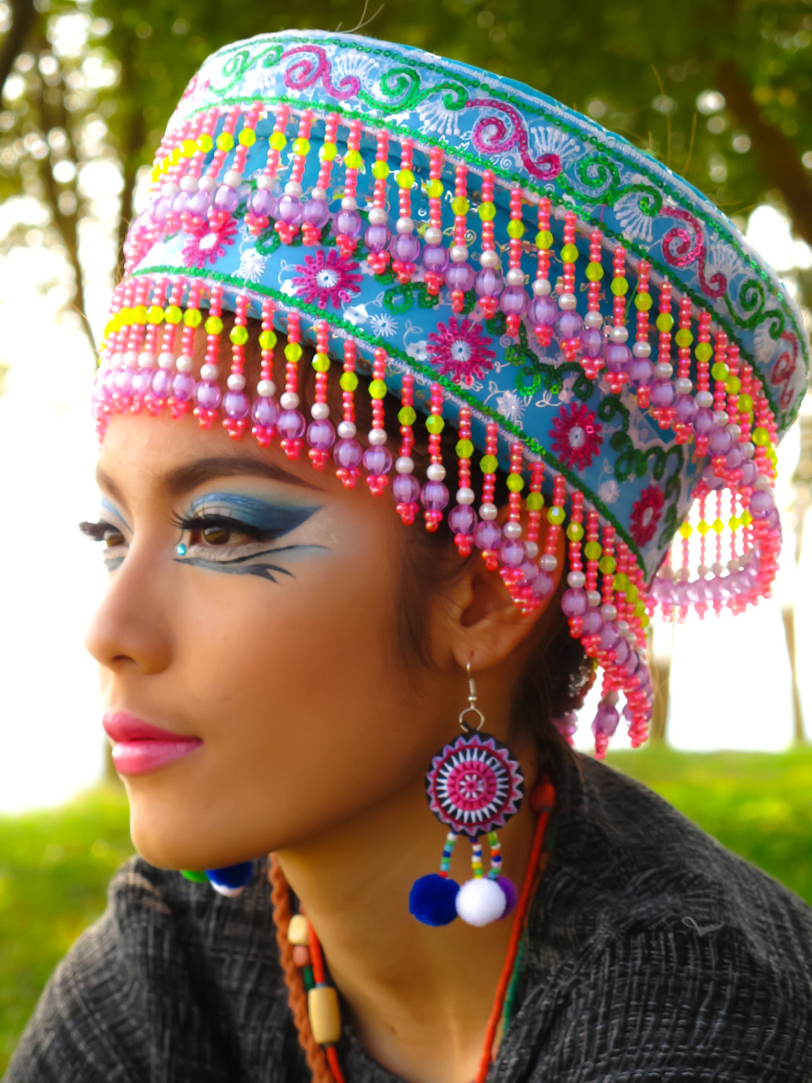 Hmong Earring /Accessories /Ethnic /Embroidery /Colorful Etsy