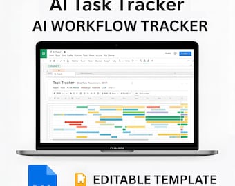 AI Task Tracker Spreadsheet | Editable Workflow Template