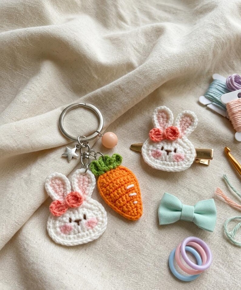 Crochet Bunny Carrot Garland Pattern PDF| Instant Download PDF - Etsy ...