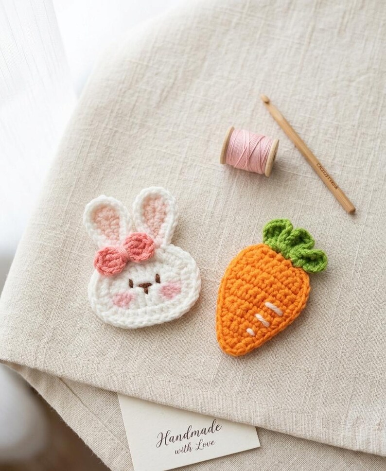 Crochet Bunny Carrot Garland Pattern PDF| Instant Download PDF - Etsy ...