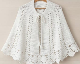 Winter Poncho Wrap Pattern_ Instant Download PDF