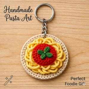 Crochet Spaghetti Keychain Pattern| Instant Download PDF