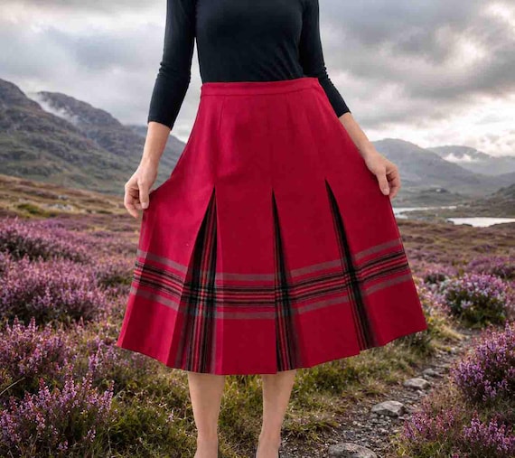 Pringle of Scotland, Vintage James Pringle Pleated Wool Skirt Medium 20% Off for 2 or more items MORETHANONE20
