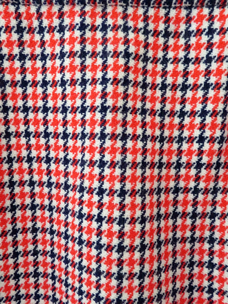 70s Bonded Wool A Frame Hounds Tooth Maxi Skirt Extra Small