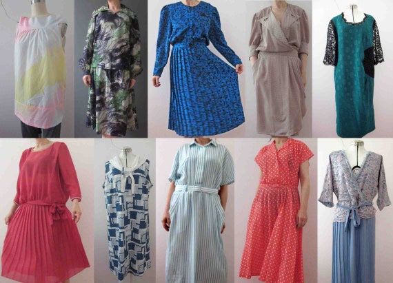 Bulk Lot of 10 Vintage 70s 80s Clothing