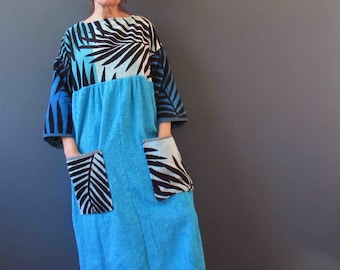 Handmade Upcyled Terry Cloth Beach Pool Robe Maxi Dress Small Medium  20% Off for 2 or more items MORETHANONE20