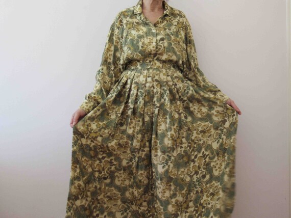 Vintage 80s Laura Ashley Skirt Suit Dress Small M