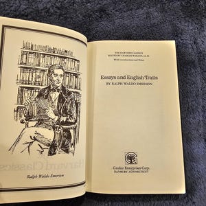 The Ralph Waldo Emerson Essays & English Traits Collector's Edition is a hardcover Harvard Classic book image 3