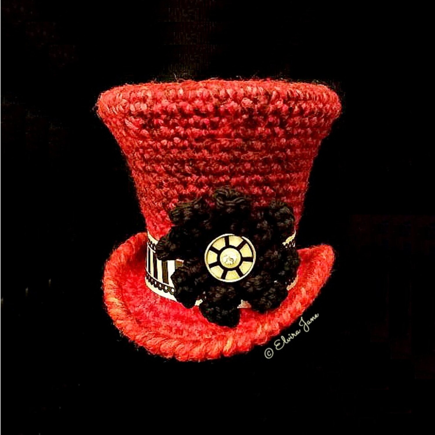Crochet Pattern for Top Hat Fascinator Etsy Canada