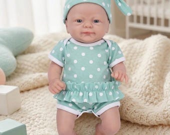 14” Silicone Reborn Baby Girl, Handmade Collectible Art Doll, Newborn Doll, Luxury Gift Doll Lovers, Soft Silicone Collectible Baby