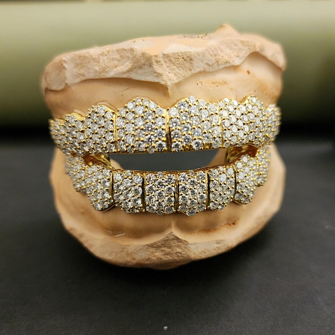 Custom Rapper Grill Elegant Iced Out Diamond Grillz Hip Hop Teeth Grill - Custom Rapper ...