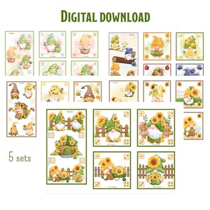 Cash Stuffing Challenge Gnomes – 5 Digitale Sets | Printable Spaaruitdaging | saving challenge | Budget Binder